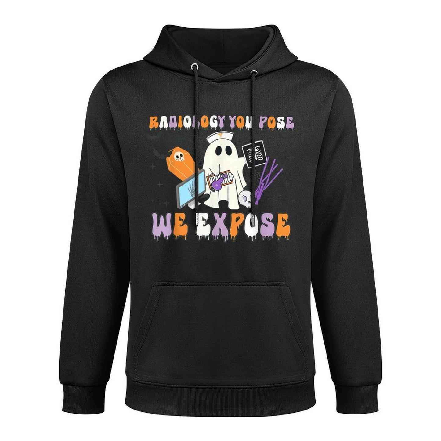 Radiology You Pose We Expose Halloween Ghost Rad Tech X-ray Machine Washable Hoodie