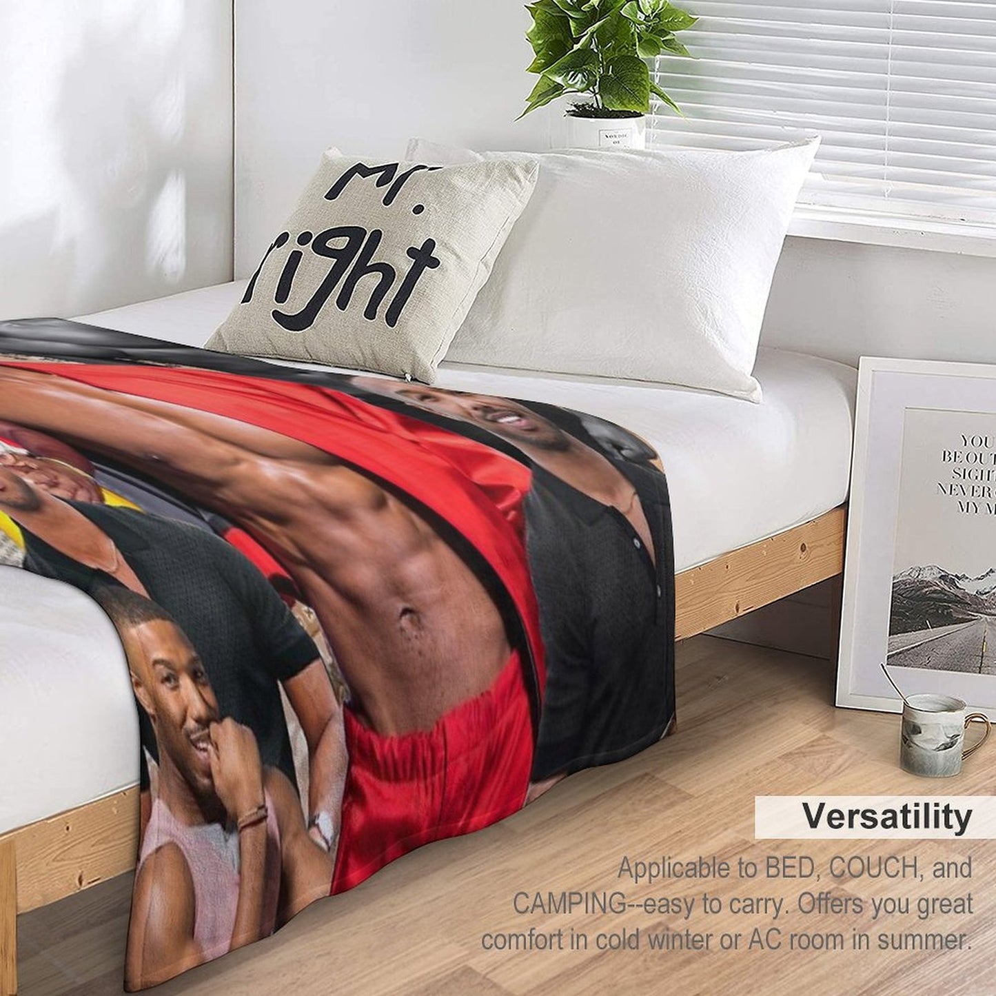Michael B. Jordan Photo Collage Throw Blanket
