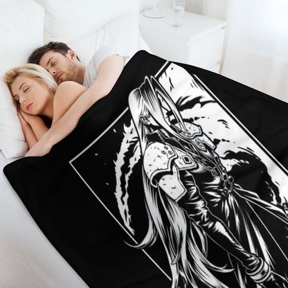 The Man in Black Cape Throw Blanket
