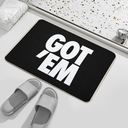 Got Em Black & White Bath Mat