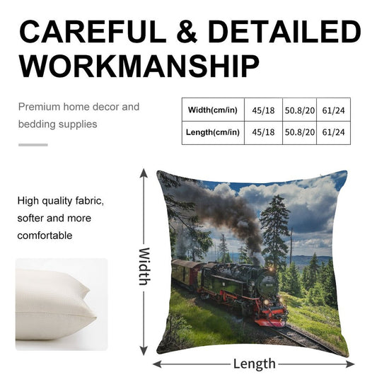 Steam Locomotive - Harz Narrow Gauge Railways (Germany) Linen Throw Pillow Cover