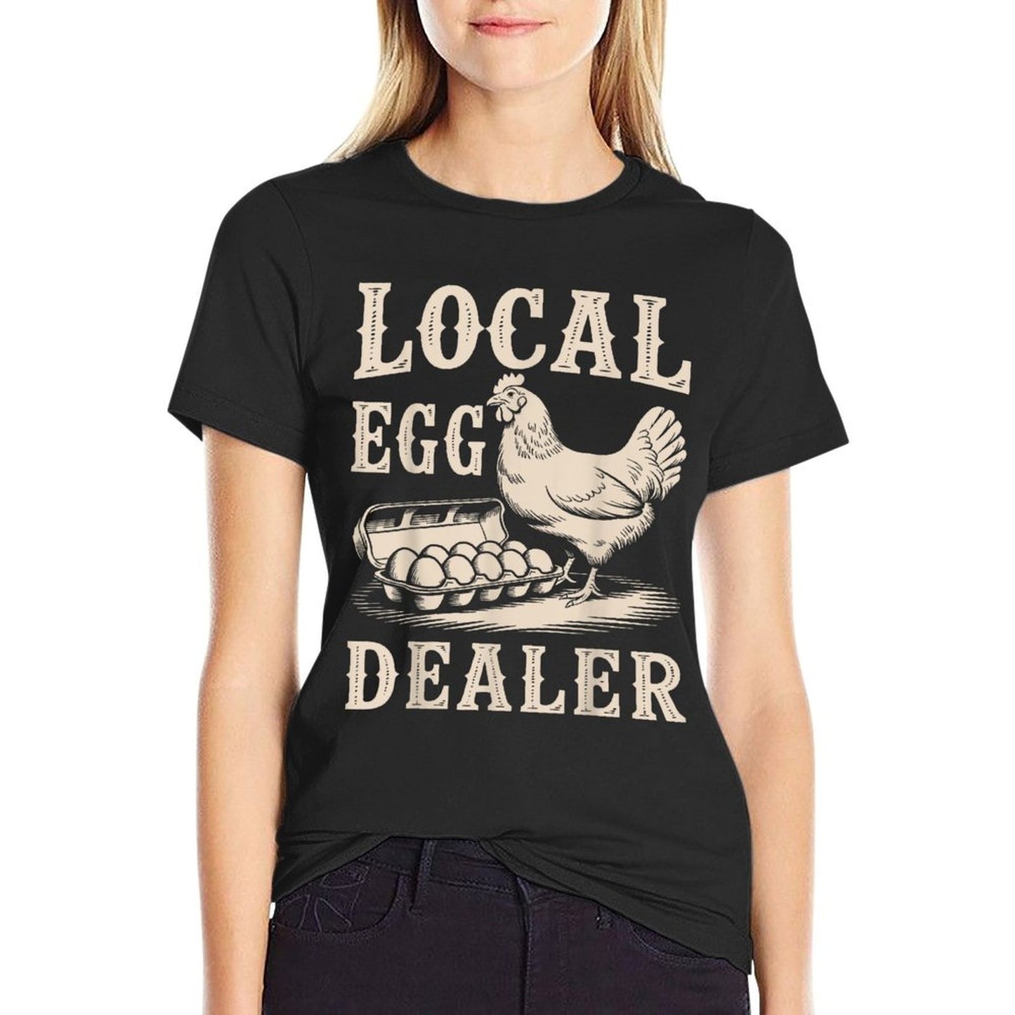 Local Egg Dealer Retro Chicken Funny Farmer Easter T-Shirt
