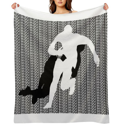 Rugby Tackle Throw Blanket