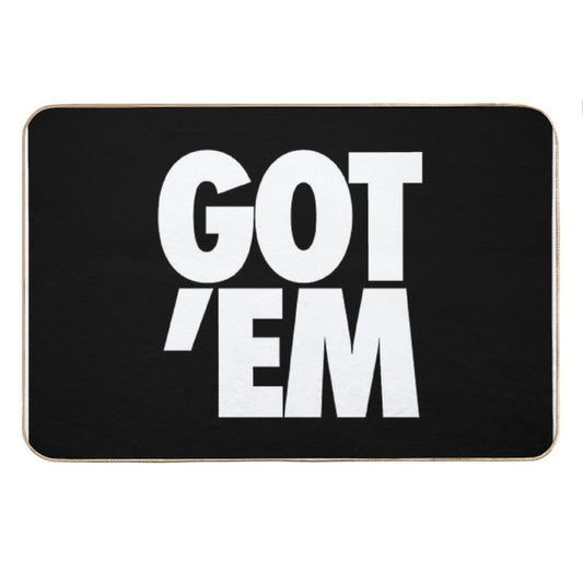 Got Em Black & White Bath Mat