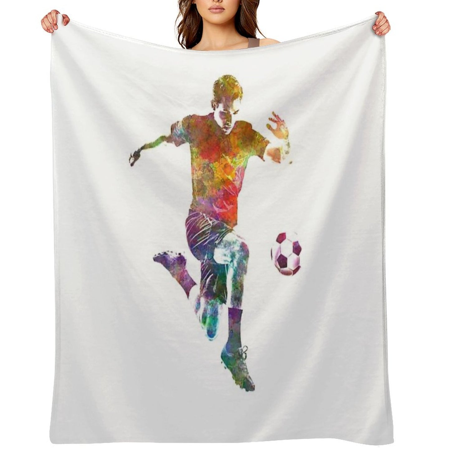 Man Soccer Football Player 09 Throw Blanket