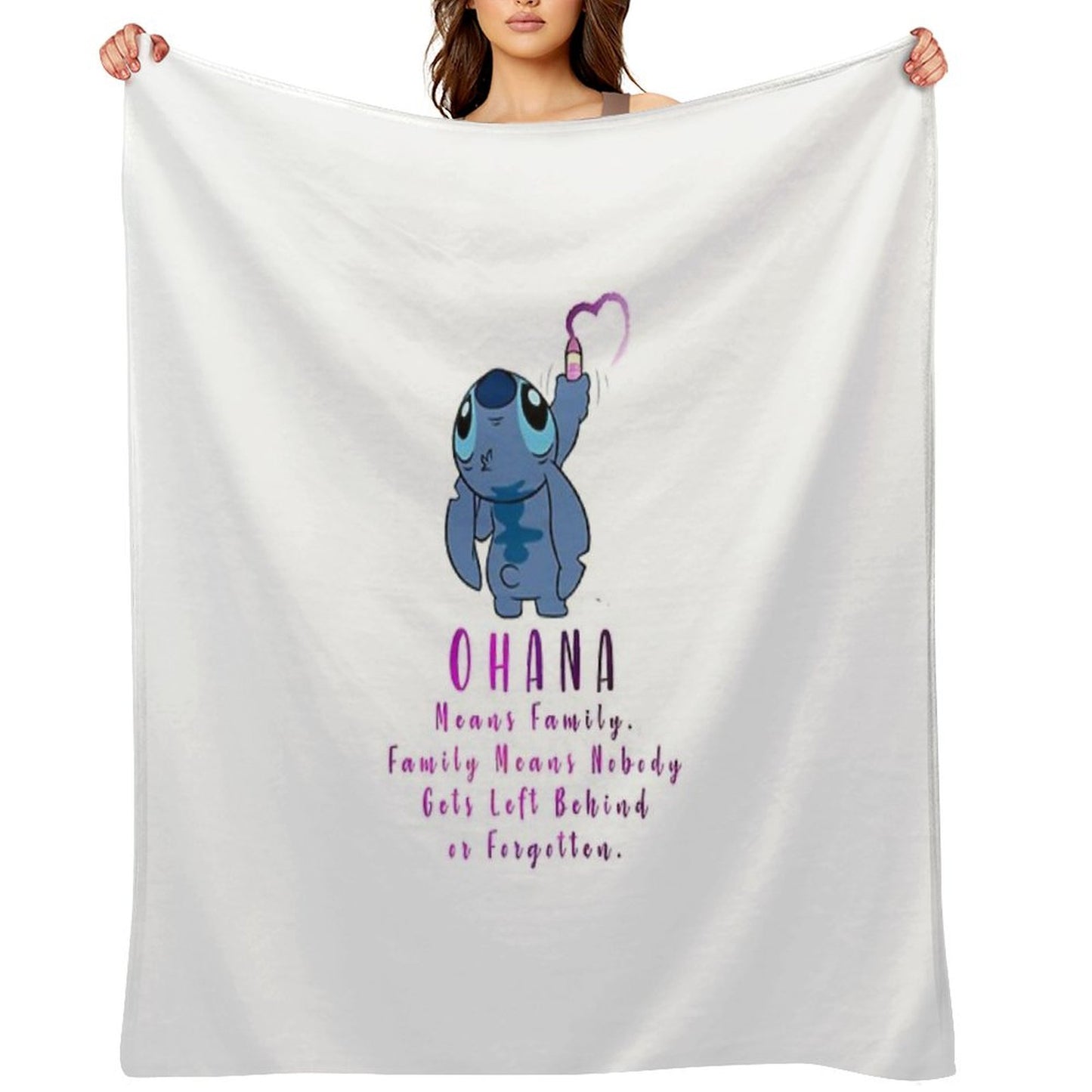 Lilo And Stitch Ohana Throw Blanket