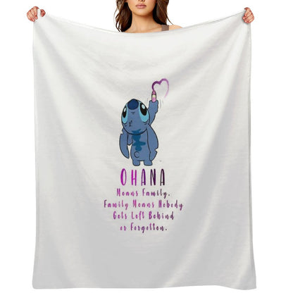 Lilo And Stitch Ohana Throw Blanket