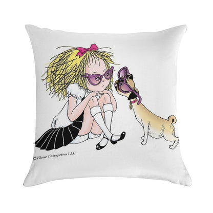 Eloise And Weenie in Sunglasses Soft Durable Construction Throw Pillow