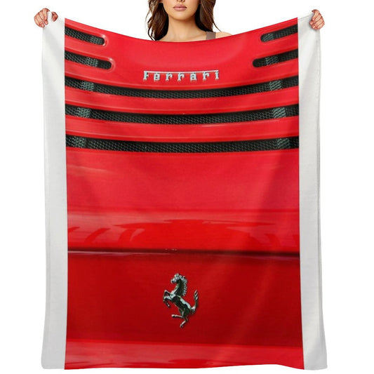 Ferrari Prancing Horse Throw Blanket