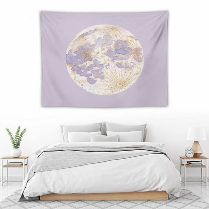 Lavendar Peach Moon Tapestry