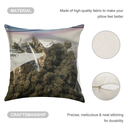 Weed Marijuana Extra Zip Pillow And Linen Throw Pillow Cover