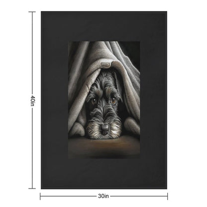 Cute Mini Schnauzer Throw Blanket