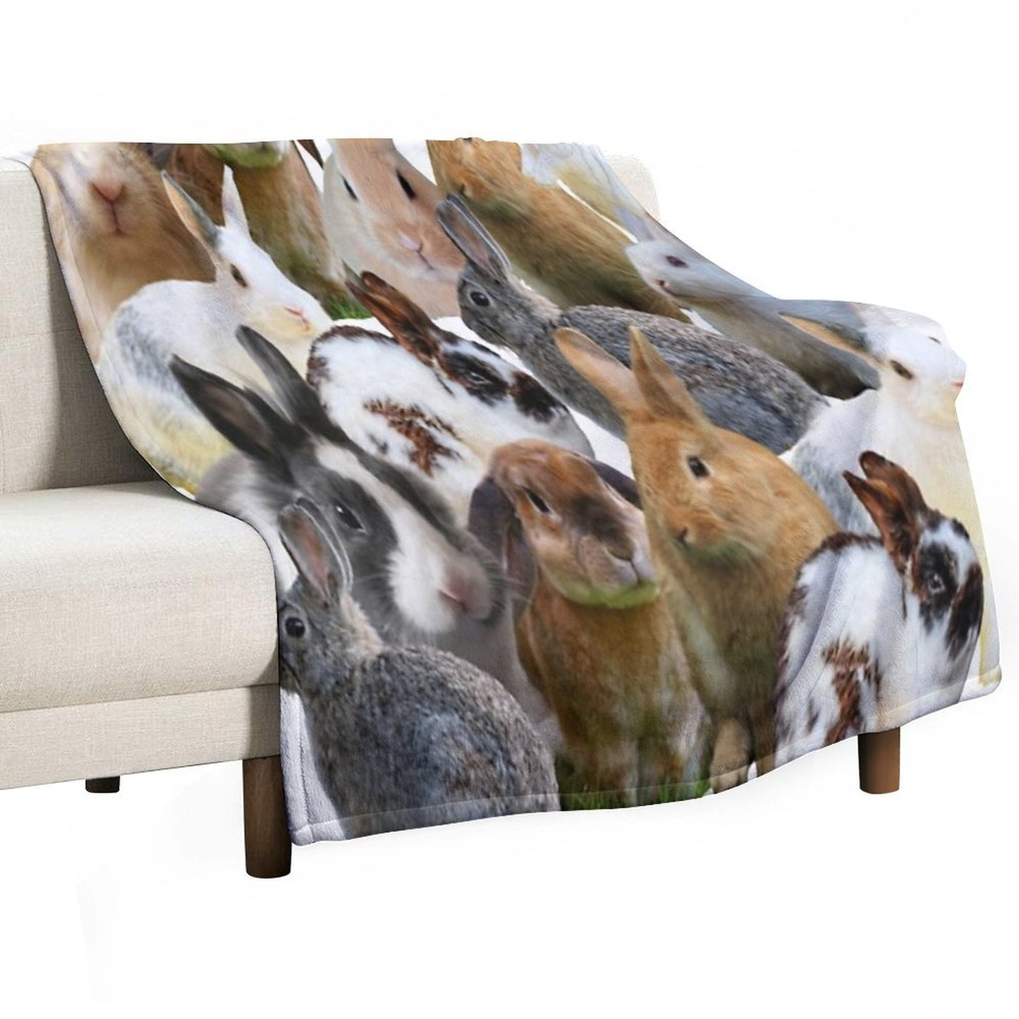 Cute Rabbitsbunnies Throw Blanket