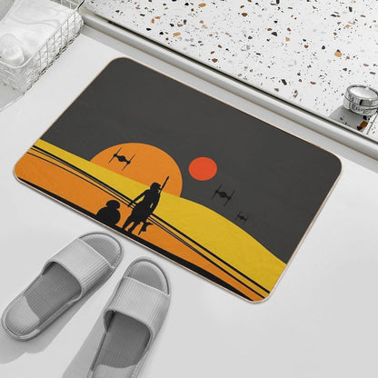 Tatooine Colorful Sunset Bath Mat