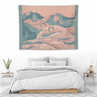 I Saw Her Face In The Mountains Tapestry