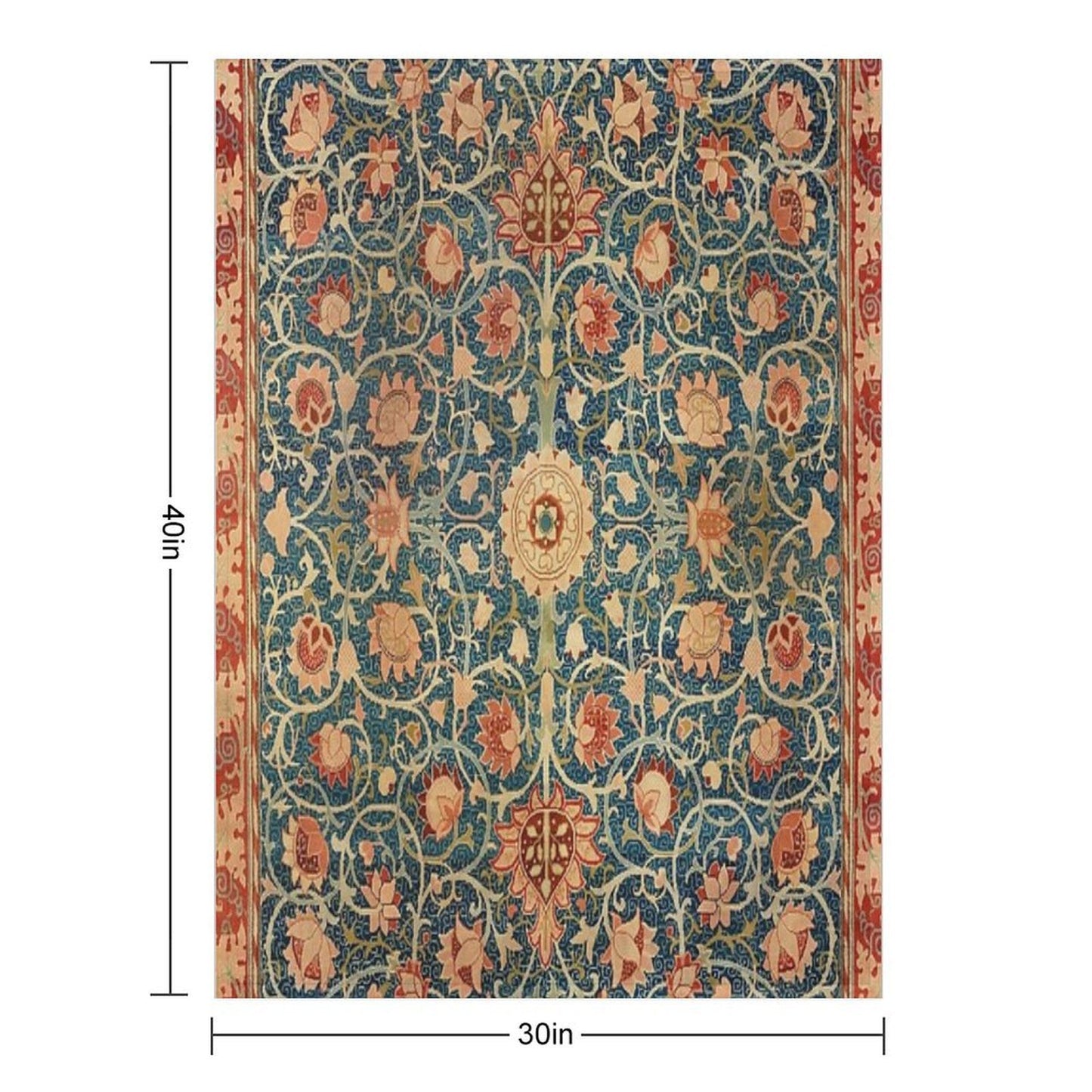 Holland Park William Morris Carpet Print Throw Blanket