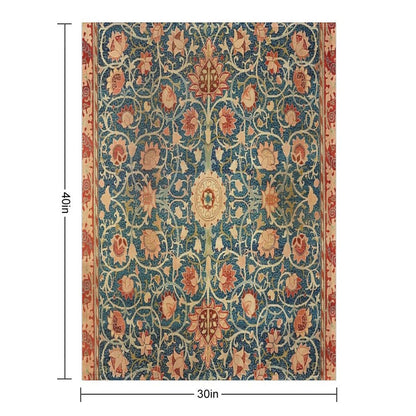 Holland Park William Morris Carpet Print Throw Blanket