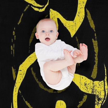 Yellow Sign - King in Yellow Throw Blanket