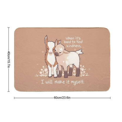 When It's Hard to Find Kindness, I Will Make It Myself Baby Goats  Odorless Bath Mat