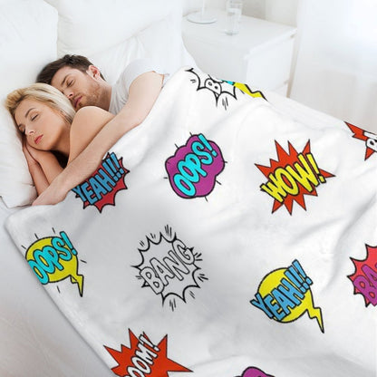 Pop Art Comic Book Style - LBC Throw Blanket