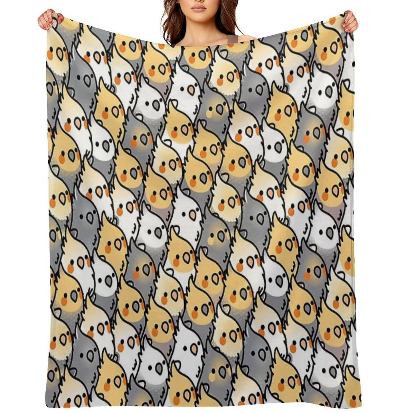 Chubby Cockatiel Party Throw Blanket