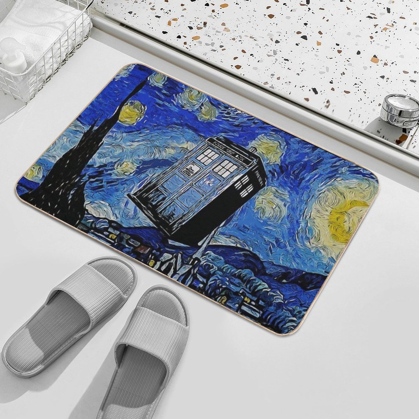 Van in Time Bath Mat
