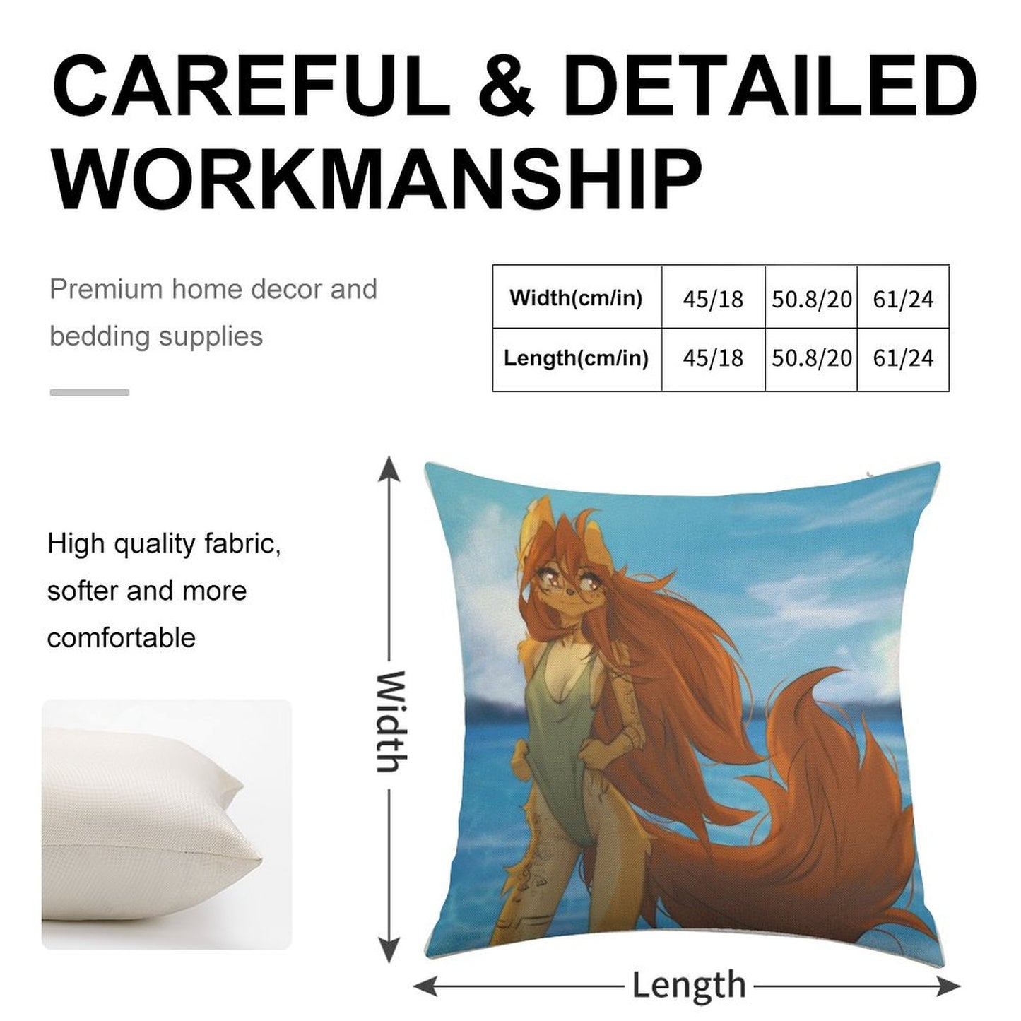 Seaside Linen Throw Pillow Cover