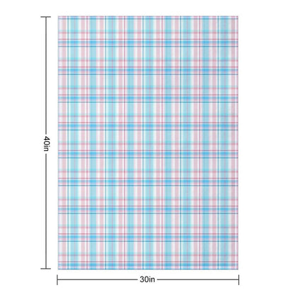 Trans Pride Tartan Throw Blanket
