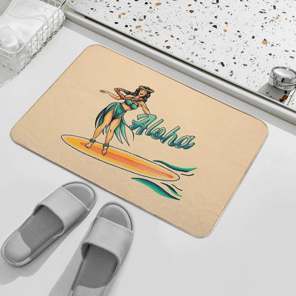 Aloha Hula Girl Bath Mat