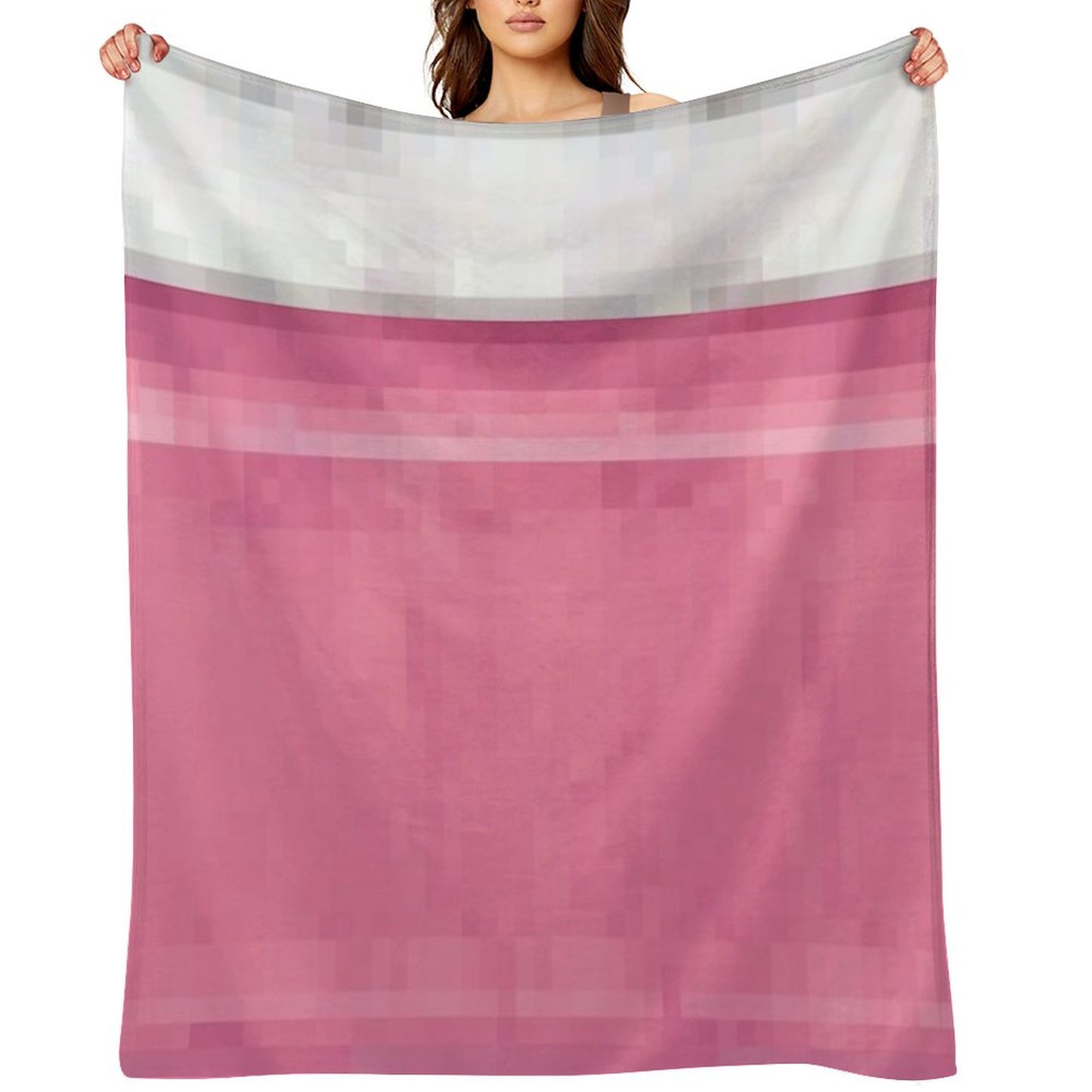 Minecraft Pink Pixel Bed Throw Blanket
