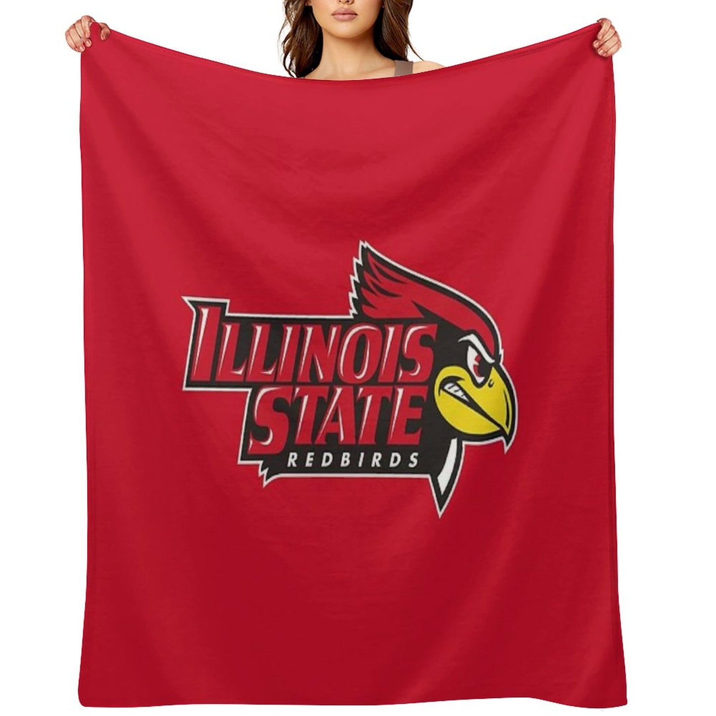 The Redbirds Illinois State-icon Throw Blanket