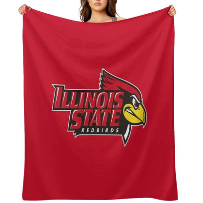 The Redbirds Illinois State-icon Throw Blanket