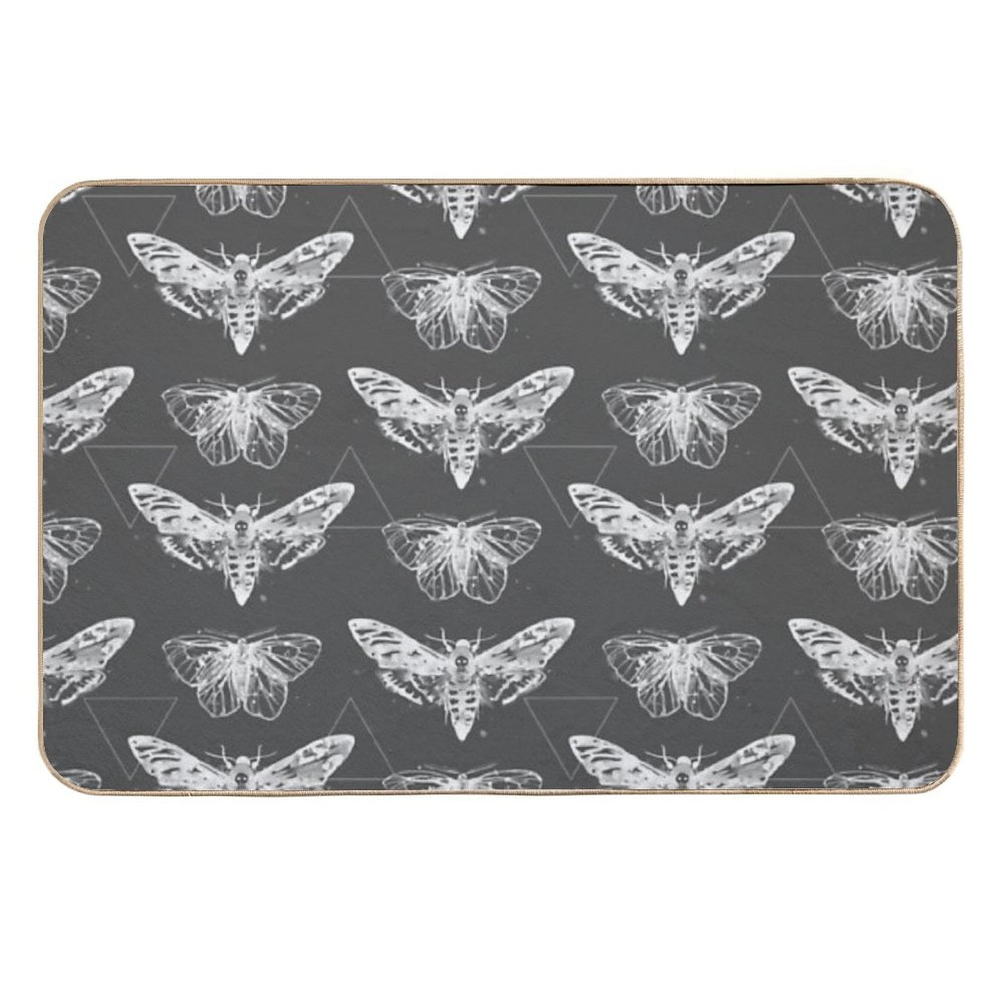 Geometric Moths - Inverted  Easy To Clean Bath Mat