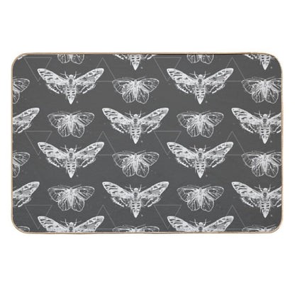 Geometric Moths - Inverted  Easy To Clean Bath Mat