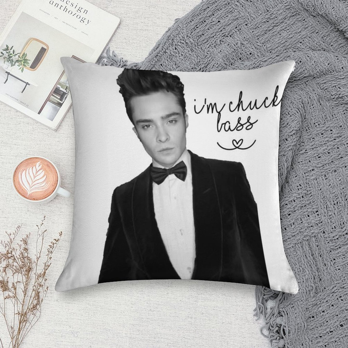 I'm Chuck Bass Soft Warmth Comfort Throw Pillow