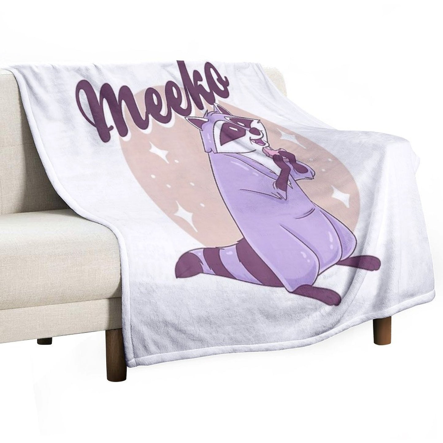 Lovely Cute Animal Is Eating in The Funny Mood Throw Blanket