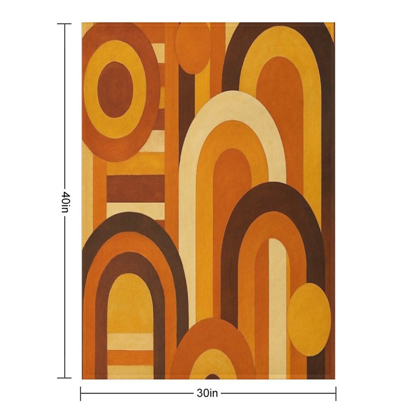 Arches And Sunspots Retro MCM Geometric Design Throw Blanket