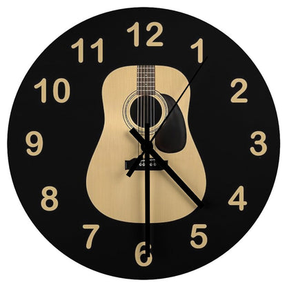 Acoustic Guitar Clock Wall Clock