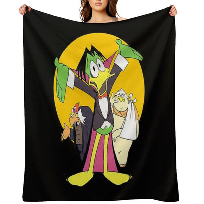 Retro Count Duckula Awesome For Movie Fan Throw Blanket
