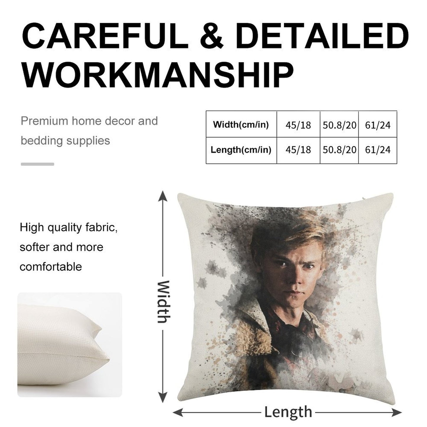 Newt - Maze Runner Death Cure Painting Design Color Linen Throw Pillow Cover
