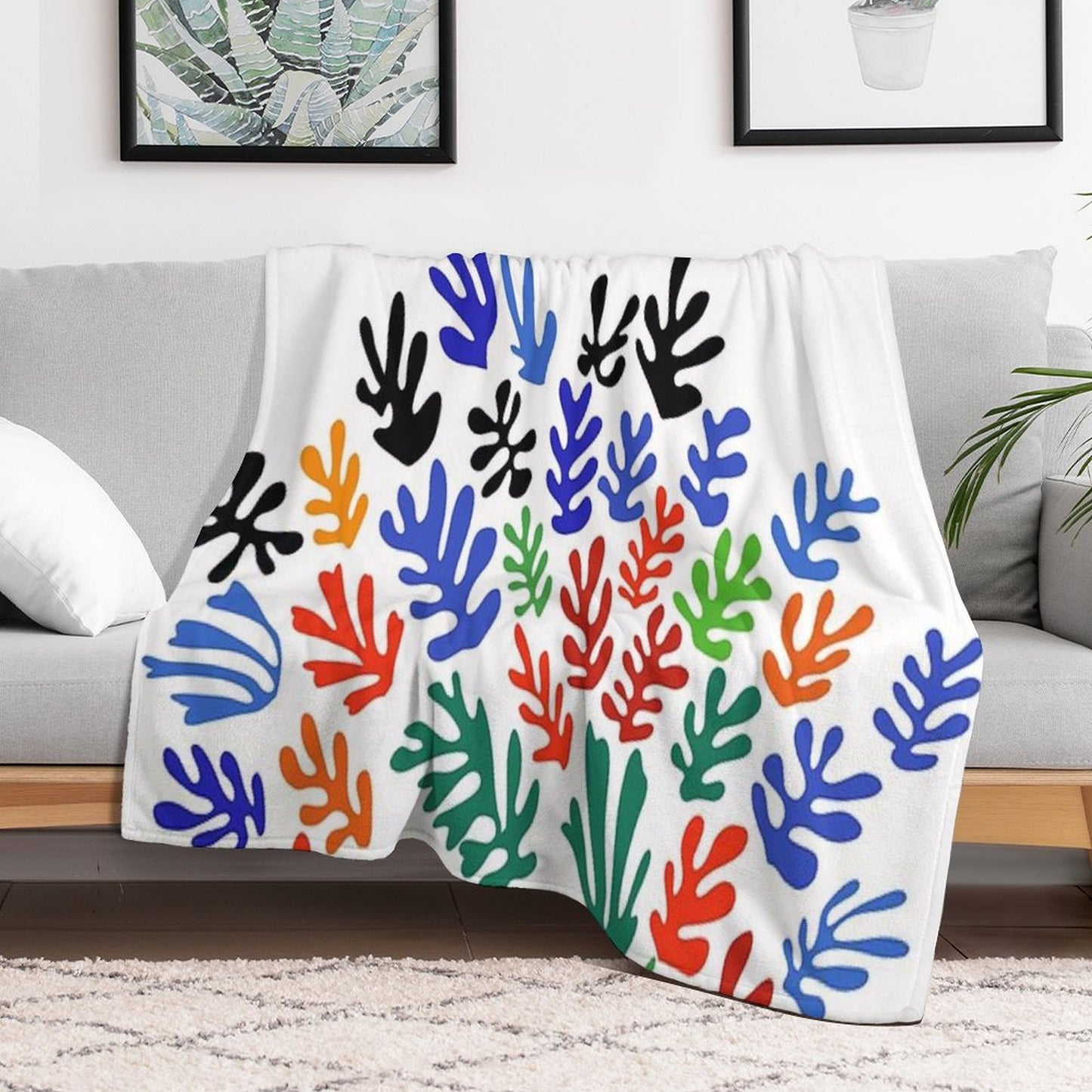 Matisse Floral Pattern #1 Throw Blanket