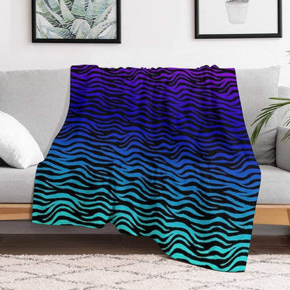 Purple Zebra Print Throw Blanket