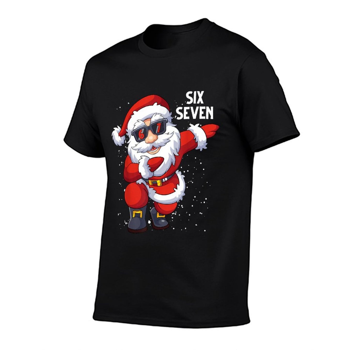 Funny Santa Dabbing Six Seven Christmas 67 Meme Gen Alpha  Moisture-wicking T-Shirt