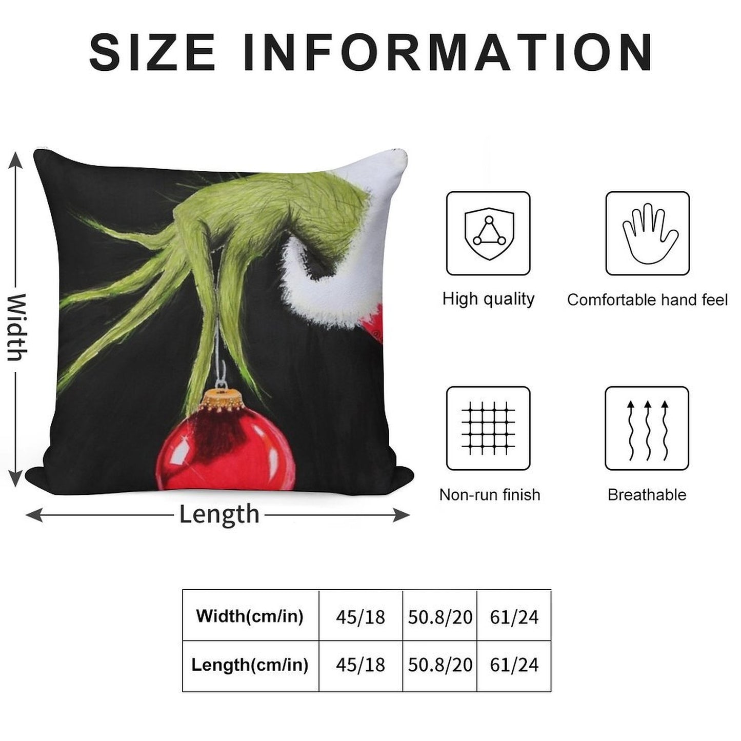 Who Stole Christmas Soft Ultra-Soft Texture Throw Pillow