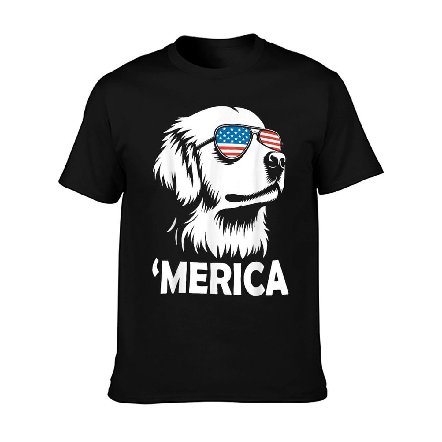 Golden Retriever 4th of July Merica T-Shirt