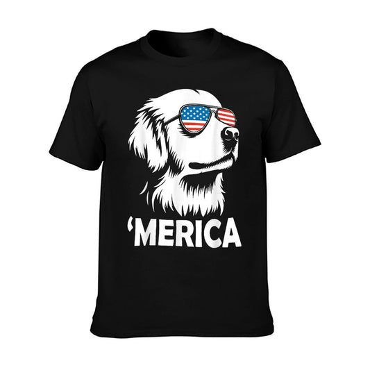 Golden Retriever 4th of July Merica T-Shirt