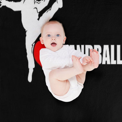 I Love Handball  Handballer Love Goalie Handball Lover Throw Blanket