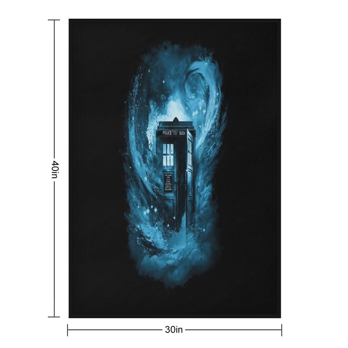 The Color Vortex-blue Version Throw Blanket