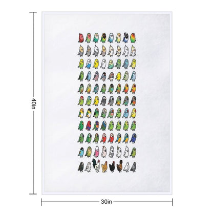 Everybirdy Collection Throw Blanket