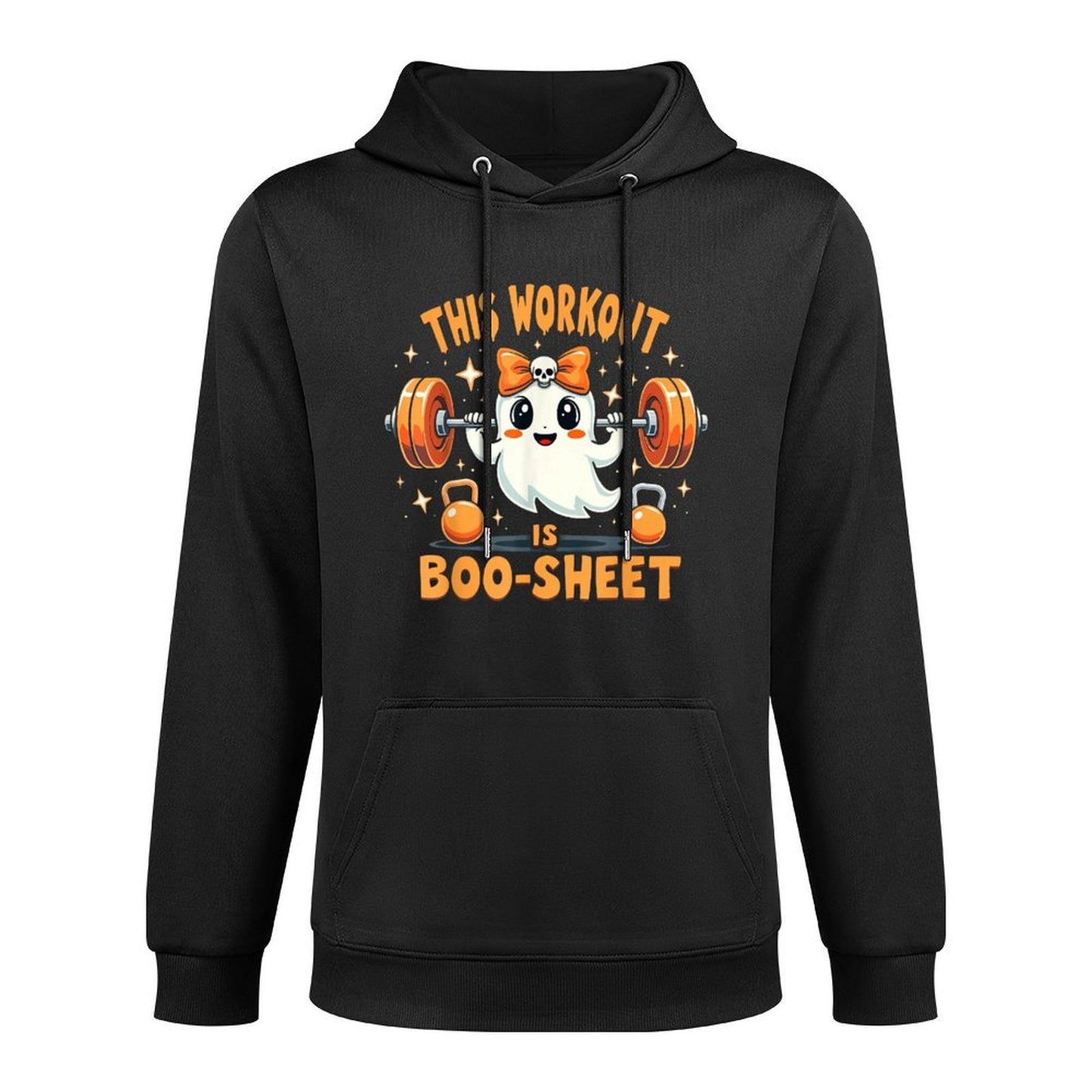This Workout Is Boo-Sheet Ghost Funny Halloween Gym Fitness Adjustable Hood Hoodie